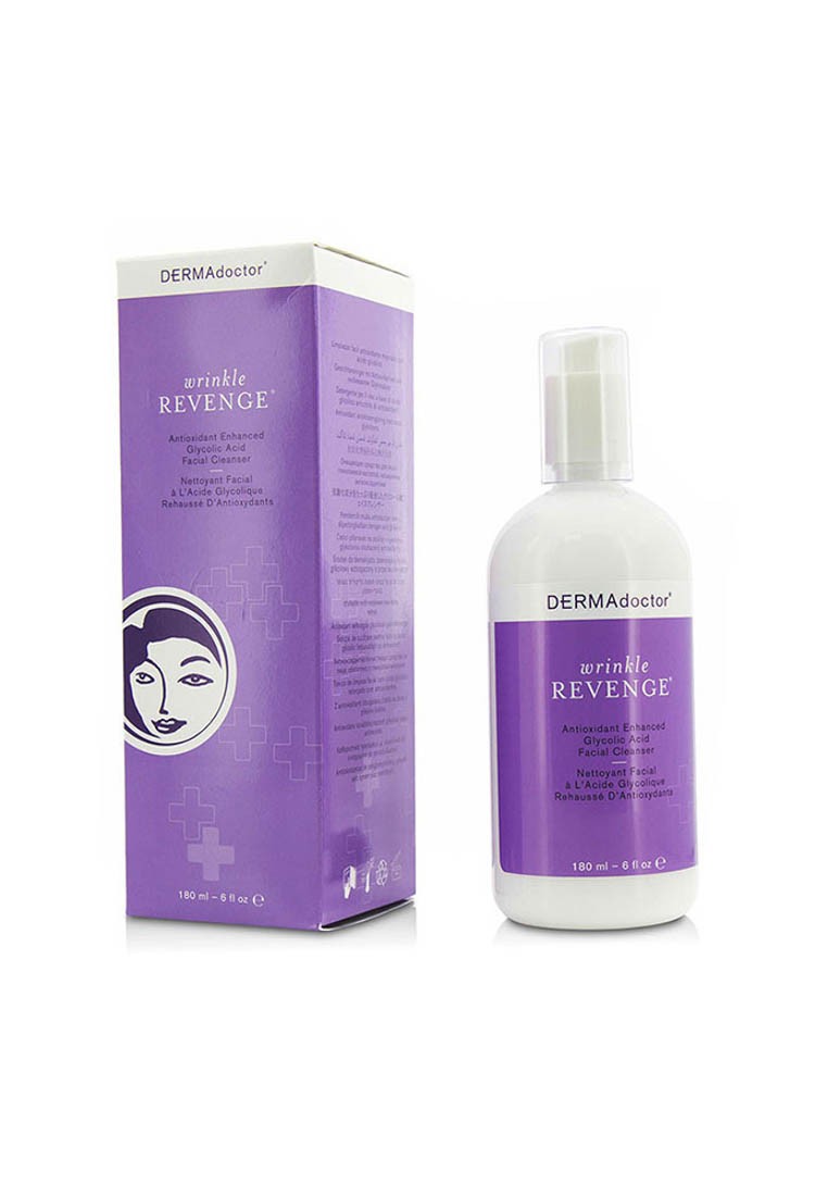 DERMADOCTOR - Wrinkle Revenge Antioxidant Enhanced Glycolic Acid Facial Cleanser 180ml/6oz