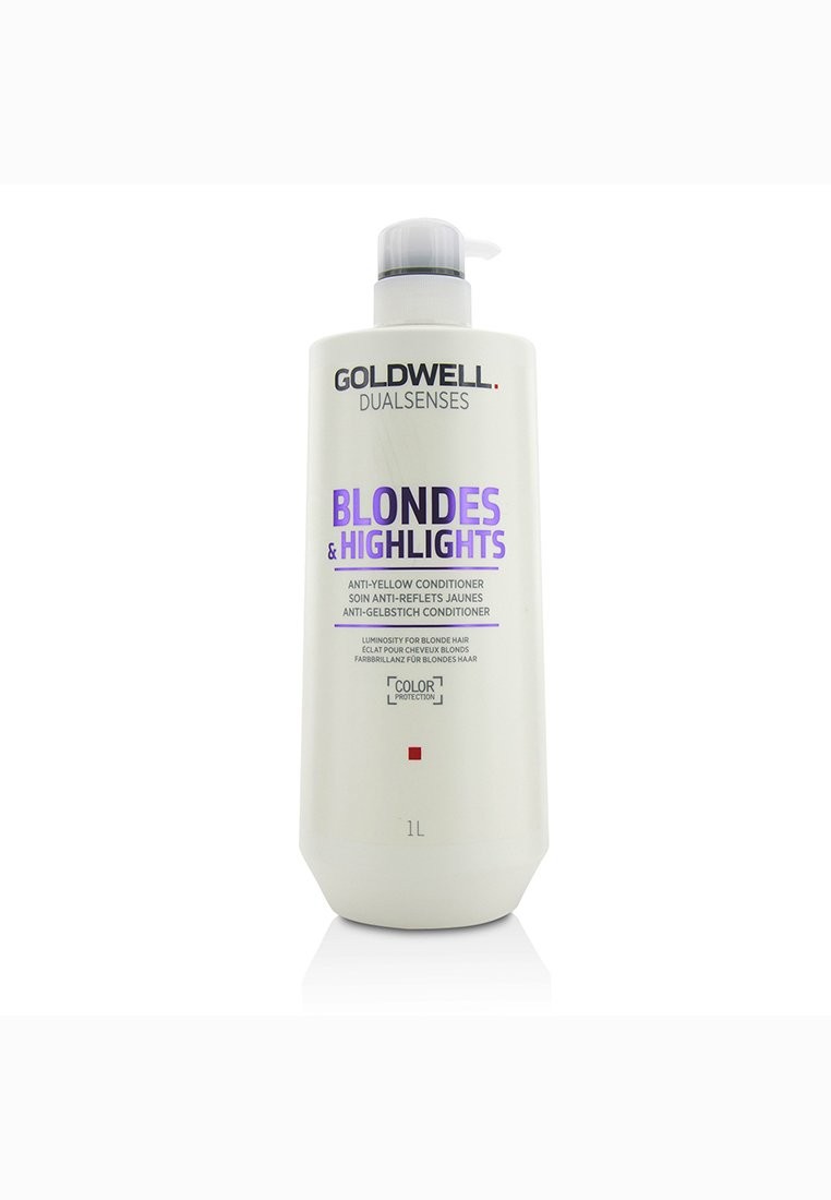 GOLDWELL - Dual Senses Blondes & Highlights Anti-Yellow Conditioner (Luminosity For Blonde Hair) 1000ml/33.8oz