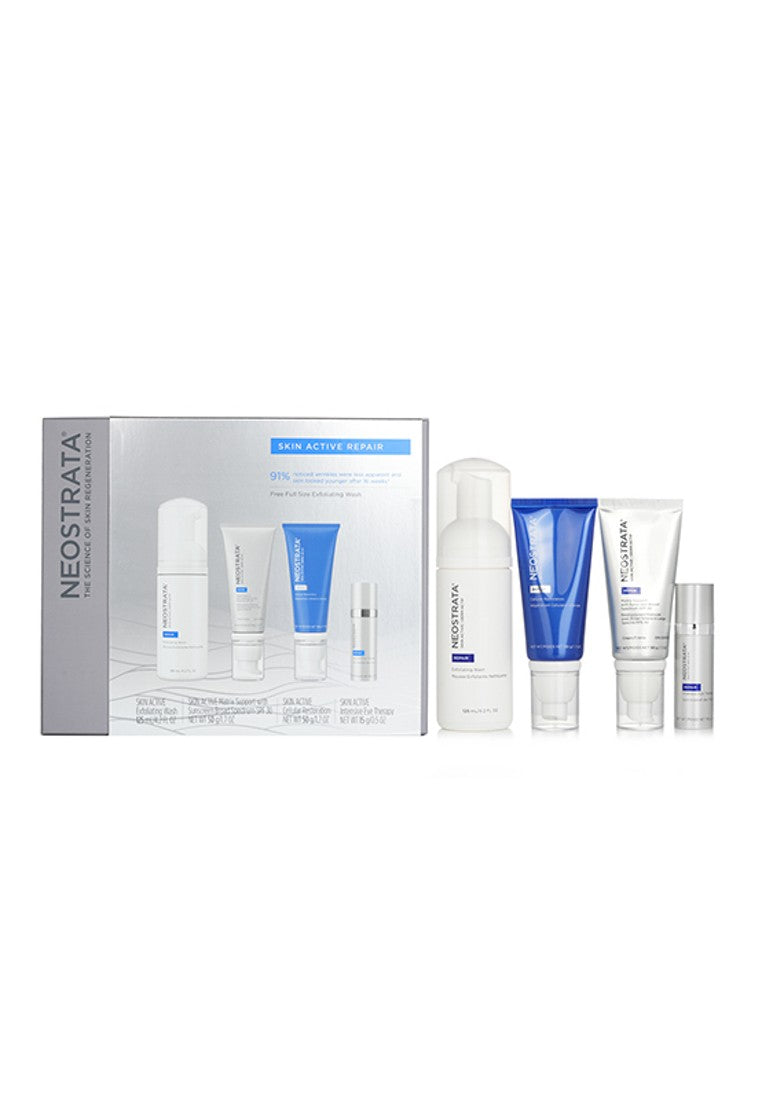 NEOSTRATA - Skin Active Repair Kit: Exfoliating Wash + Matrix Support SPF30 + Cellular Restoration + Intensive Eye Therapy 4pcs