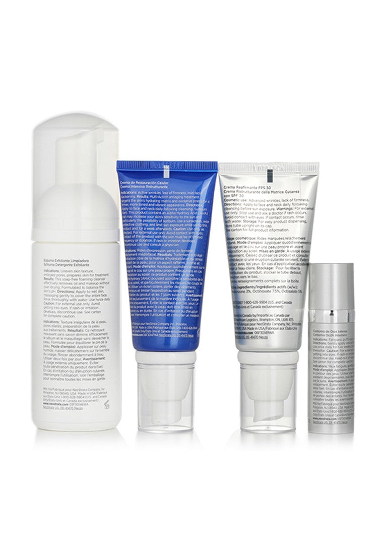 NEOSTRATA - Skin Active Repair Kit: Exfoliating Wash + Matrix Support SPF30 + Cellular Restoration + Intensive Eye Therapy 4pcs