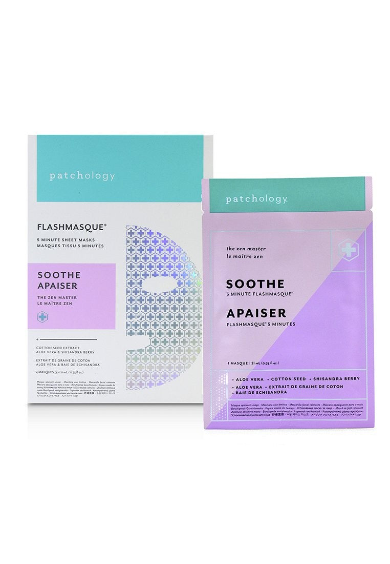 PATCHOLOGY - FlashMasque 5 Minute Sheet Mask - Soothe 4x21ml/0.74oz