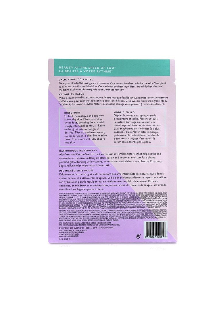 PATCHOLOGY - FlashMasque 5 Minute Sheet Mask - Soothe 4x21ml/0.74oz