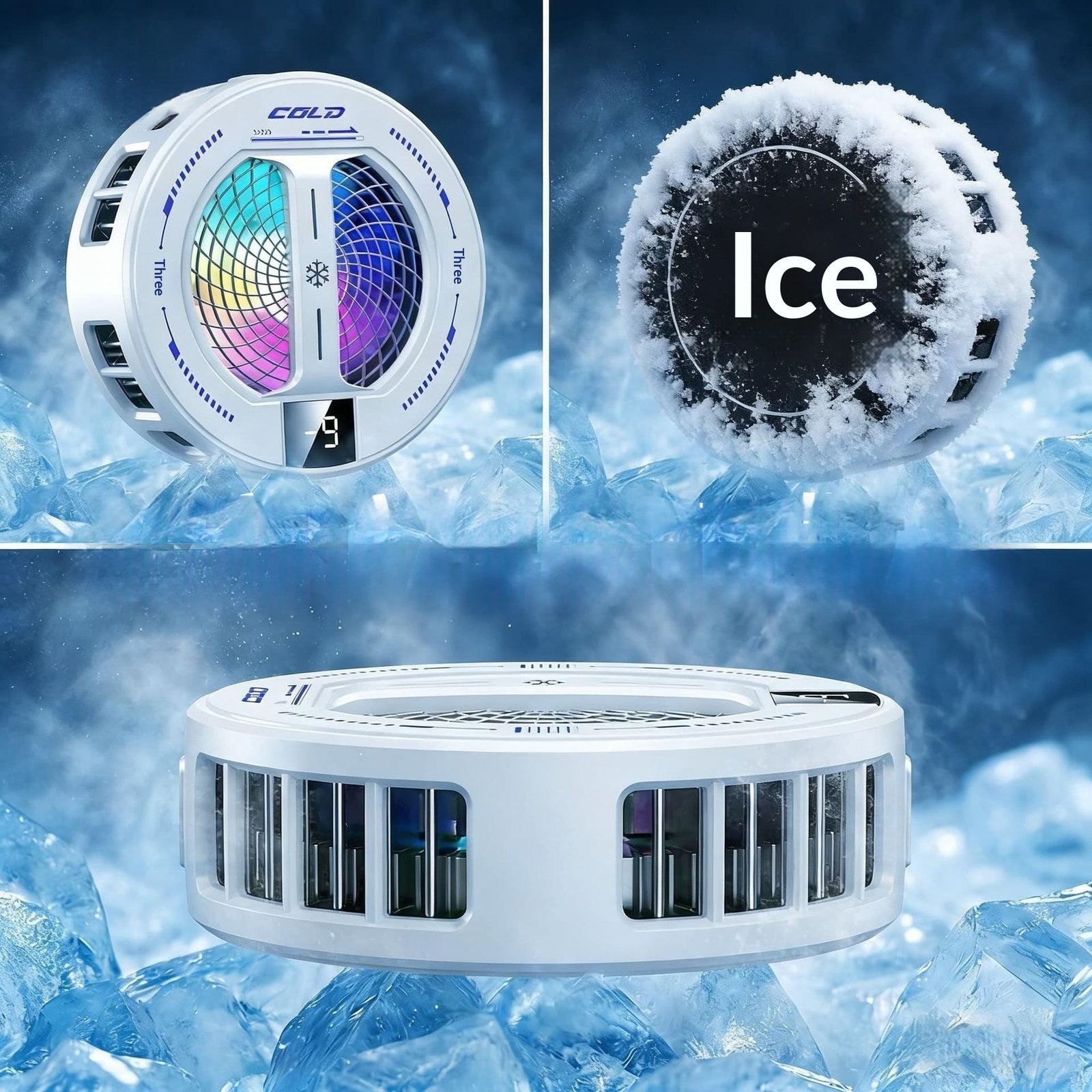 Enfriador para Móvil Magnético con Luces RGB y Chip Semiconductor - 3