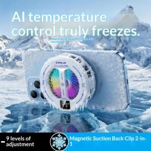 Enfriador para Móvil Magnético con Luces RGB y Chip Semiconductor