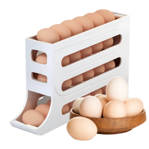 Dispensador de huevos para frigorífico con sistema por gravedad