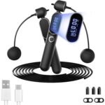 Comba de saltar digital 2 en 1 para entrenar en casa sin tropezar