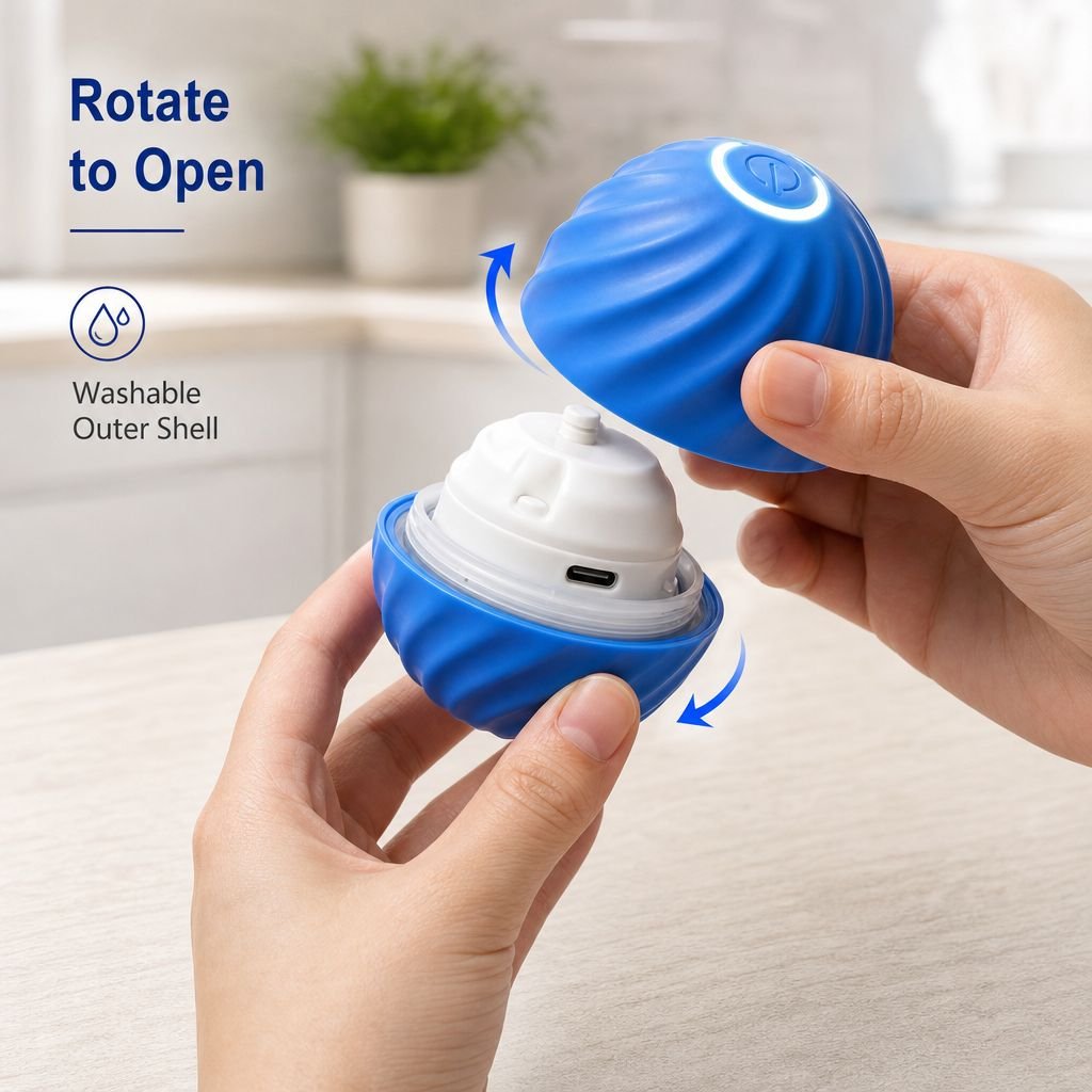 Pelota Interactiva para Mascotas con Sensor de Movimiento Inteligente - 3