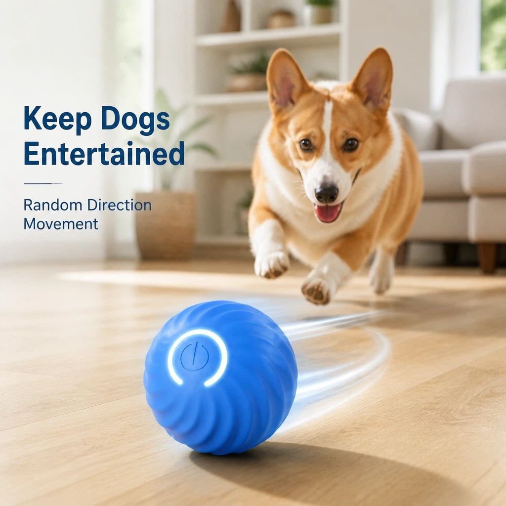 Pelota Interactiva para Mascotas con Sensor de Movimiento Inteligente - 5