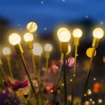 Luces solares para jardín con efecto luciérnaga en movimiento